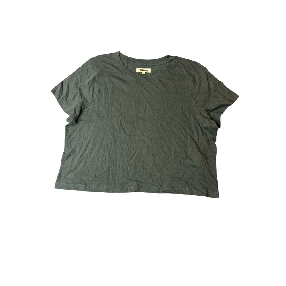 Madewell The Cotton Organic Box-Cut Tee Dark Green Medium Short Sleeve T-Shirt